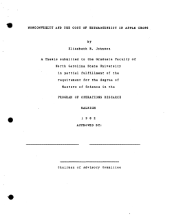 Johnson, Elizabeth B.Nonconvexity and the Cost of Heterogeneity in Apple Crops." (Biomathematics Series No. 9)