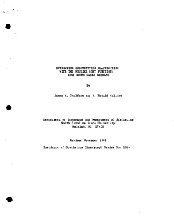 Chalfant, J. A. and Gallant, A. Ronald; (1982)Estimating Substitution Elasticities with the Fourier Cost Function: Some Monte Carlo Results."