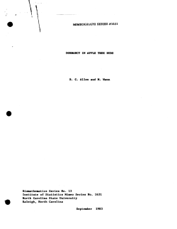 Allen, B. C. and M. Wann; (1983)Dormancy in Apple Tree Buds."