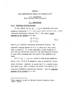Quesenberry, C. PSome transformation methods in goodness-of-fit."
