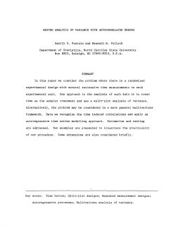 Pantula, Sastry and Pollock, KennethNested analysis of variance with autocorrelated errors."