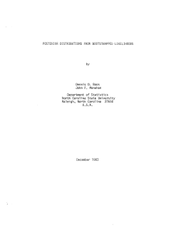Boos, Dennis D. and Monahan, John F.; (1983)Posterior distribuions from bootstrapped likelihoods"