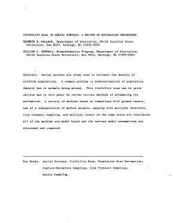 Pollock, K. H. and Kendall, WVisibility Bias in Aerial Surveys: A Review of Estimation Procedures"