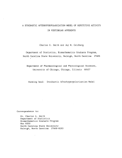 Smith, Charles E. and Goldberg, J. MA Stochastic Afterhyperpolarization Model of Repetitive Activity in Vestibular Afferents"