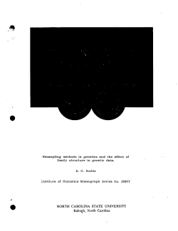 Dodds, K.GResampling Methods in Genetics and the Effect of Family Structure in Genetic Data"
