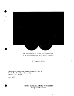 Dietz, E. Jacquelin; (1987).On Estimating a Slope and Intercept in a Nonparametric Statistics Course."