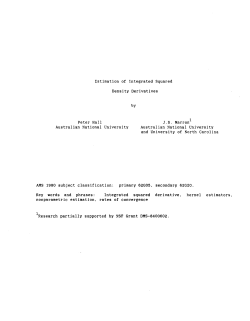 Hall, Peter and Marron, J.S.; (1987).Estimation of Integrated Squared Density Derivatives."