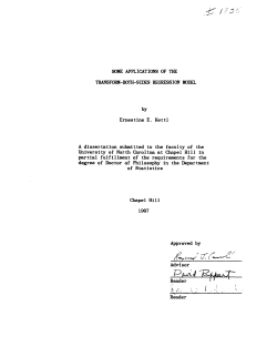 Kettl, Ernestine E.; (1987).Some Applications of the Transform-Both-Sides Regression Model."