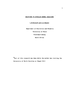 Haines, L.M. and Rayner, A.ASolutions to Singular Normal Equations"