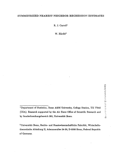 Carroll, R.J., and Hardle, WSymmetrized Nearest Neighbor Regression Estimates"