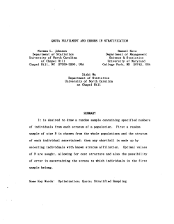 Johnson, Norman L., Kotz, Samuel, and Wu, XizhQuota Fulfilment and Errors in Stratification"