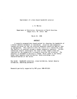 Marron, J.S.; (1988).Improvement of a Data Based Bandwidth Selector."