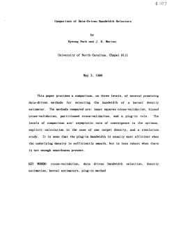 Park, Byeong and Marron, J.S.; (1988).Comparison of Data-Driven Bandwidth Selectors."