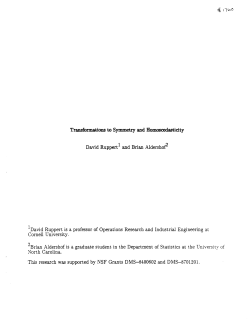 Ruppert, David and Aldershof, BriaTransformations to Symmetry and Homoscedasticity"
