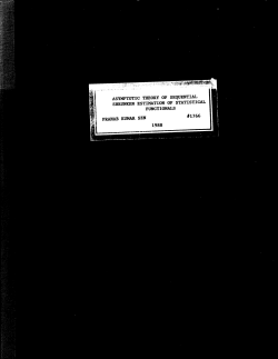 Sen, Pranam Kumar; (1988).Asymptotic Theory of Sequential Shrunken Estimation of Statistical Functionals."