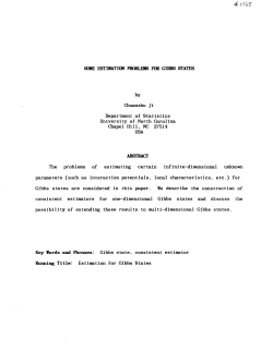 Ji, ChuanshSome Estimation Problems for Gibbs States"