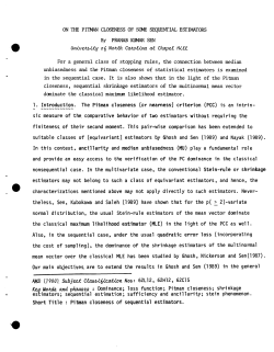 Sen, Pranab Kumar; (1989).On the Pitman CLoseness of Some Sequential Estimators."