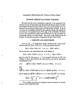 Csorgo, Sandor and Viharos, Laszlo; (1989). "Asymptotic Distributions for Vectors of Power Sums."
