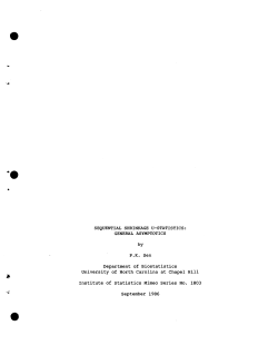 Sen, P.K.; (1986).Sequential Shrinkage U-Statistics: General Asymptotics."