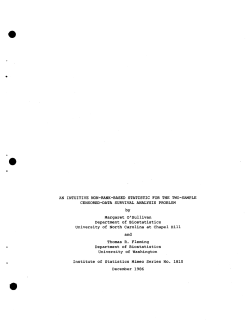 O'Sullivan, Margareet and Fleming, Thomas R.; (1986).An Intuitive Non-Rank-Based Statistic for the Two-Sample Censored-Data SUrvival Analysis Problem."