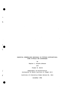 Elandt-Johnson, Regina C.; (1986).Graphical Generalized Residuals in Fitting Distributions: Some Pitfalls and Advantages."