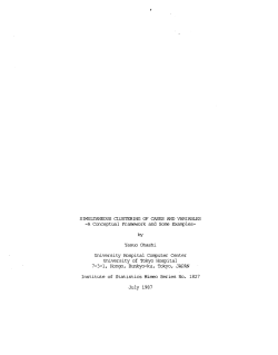 Ohashi, Yasuo; (1987).Simultaneous Clustering of Cases and Variables: A Concepltual Framework and Some Examples."
