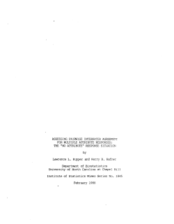 Kupper, Lawrence L. and Hafner, Kerry B.; (1988).Assessing Pairwise Interrater Agreement for Multiple Attribute Responses: ThNo Attribute" Response Situation."