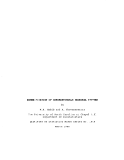 Habib, M.K. and Thavaneswaran, A.; (1988).Identification of Semimartingale Neuronal Systems."