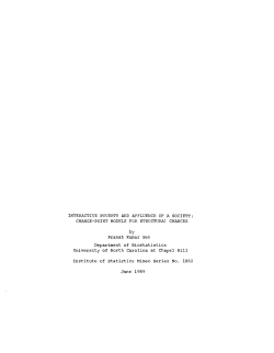 Sen, Pranab Kumar; (1989).Interactive Poverty and Affluence of a Society: Change-Point Models for Structural Changes."