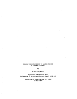 Davis, Vicki Grey; (1990).Subsampling Strategies in Large Studies of Chronic Diseases."