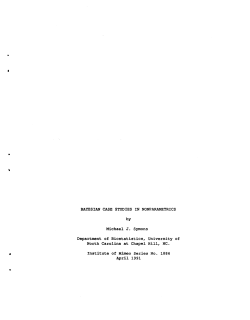 Symons, Michael J.; (1991).Bayesian Case Studies in Nonparametrics."