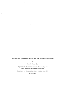 Sen, Pranab Kumar; (1992).Multivariate L_1-Norm Estimation and the Vulnerable Bootstrap."