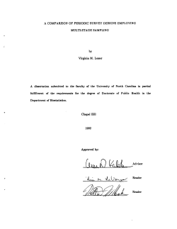 Lesser, Virginia M.; (1992).A Comparisonof Periodic Survey Designs Employing Multi-Stage Sampling."