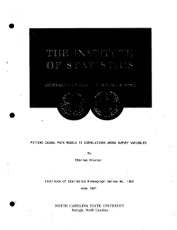 Proctor, Charles; (1987)Fitting causal path models to correlation among survey variables."