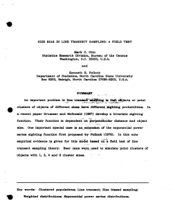 Otto, Mark C. and Kenneth PollockSize bias in line transect sampling: A field test"