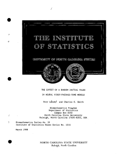 Lansky, Petr and Charles E. Smith; (1988)The effect of a random initial value in neural first-passage-time models."