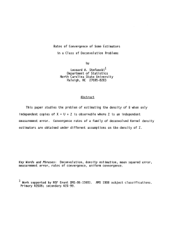 Stefanski, L.A.; (1989)Rates of convergence of some estimators in a class of deconvolution problems."