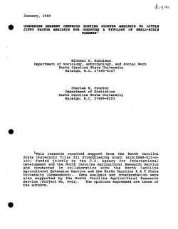 Schulman, M. D. and C. H. Proctor; (1989)Comparing nearest centroid sorting cluster analysis to little jiffy factor analysis for creating a typology of small-scale farmers."