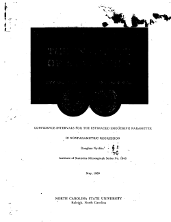 Nychka, Douglas; (1989)Confidence Intervals for the Estimated Smoothing Parameter in Nonparametric Regression."