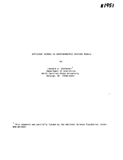 Stefanski, Leonard AEfficient scores in semiparametric mixture models"