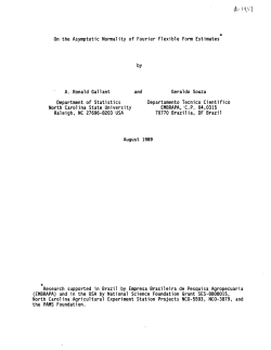Gallant, A. R. and Geraldo Souza; (1989)On the asymptotic normality of fourier flexible form estimates."