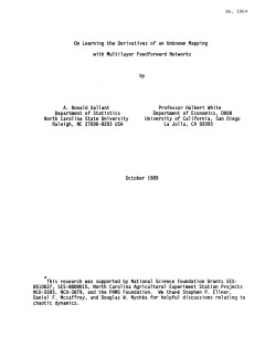 Gallant, A. Ronald and H. White; (1989)On learning the derivatives of an unknown mapping with multilayer feedforward networks."