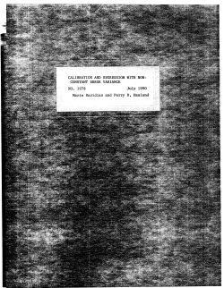 Davidian, Marie and Perry D. Haaland; (1990)Calibration and regression with nonconstant error variance."