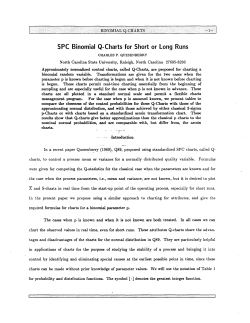 Quesenberry, Charles "PSPC Binomial Q-charts for Short or Long Runs"
