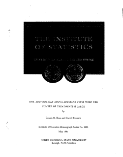 Boos, Dennis D. and Brownie, Cavell; (1991)One- and Two-Way Anova and Rank Tests When the Number of Treatments is Large."
