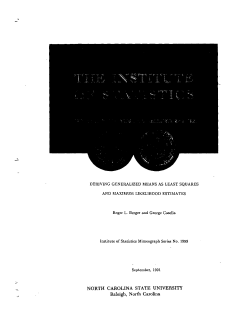 Berger, Roger L. and Casella, George; (1991)Deriving Generalized Means as Least Squares and Maximum Likelihood Estimates."