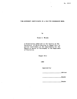 Murphy, Susan A.; (1989).Time-Dependent Coefficients in a Cox-Type Regression Model."