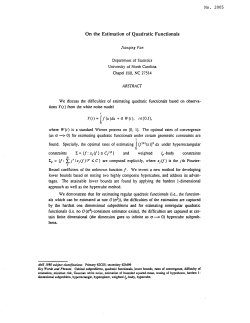 Fan, JianqinOn the Estimation of Quadratic Functionals"