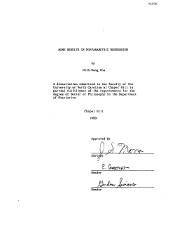 Chu, Chih-Kang; (1989)Some Results in Nonparametric Regression."