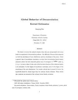 Fan, Jianqing; (1989).Global Behavior of Deconvoluation Kernel Estimates."